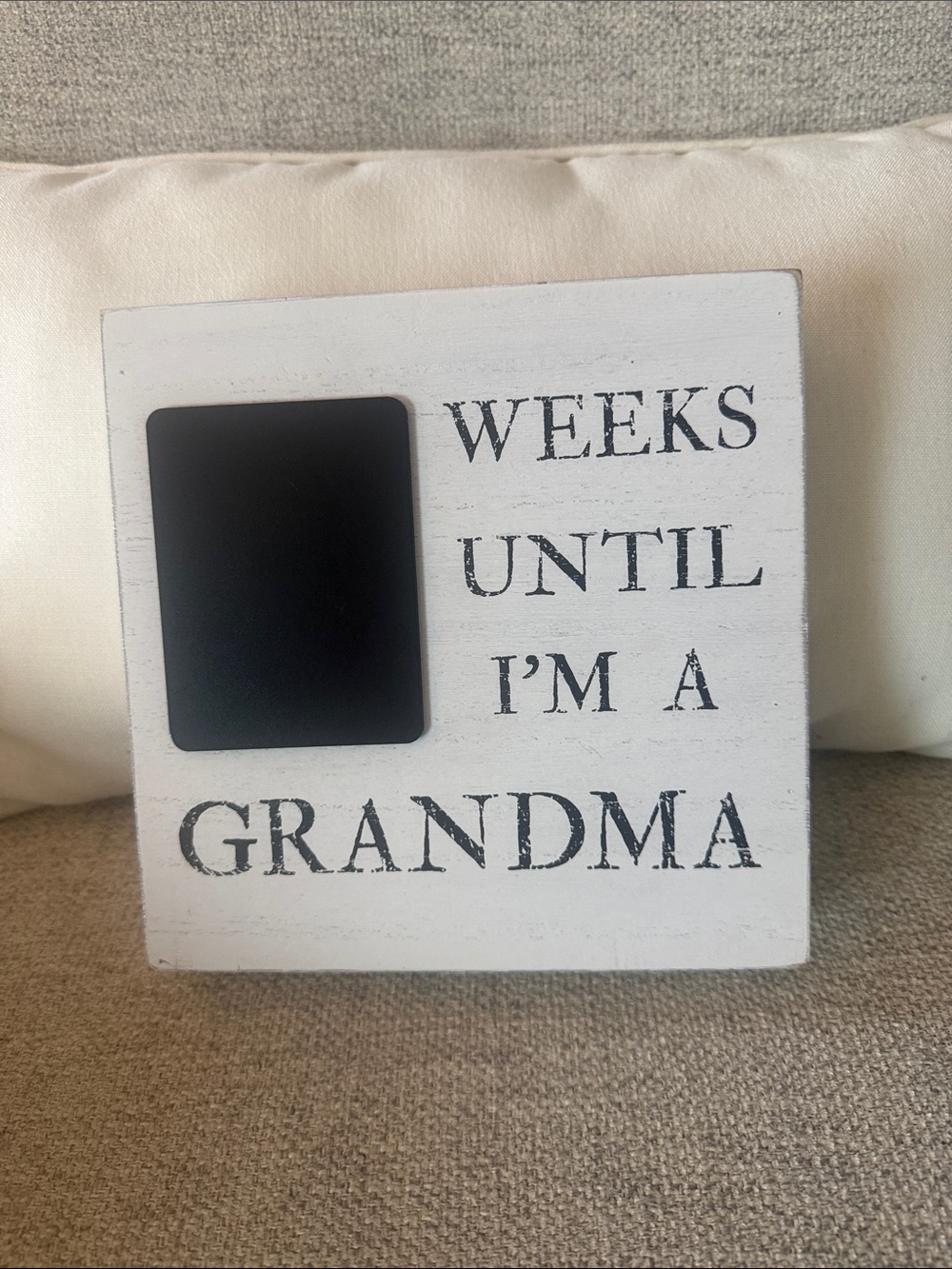Wood sign w/blackboard